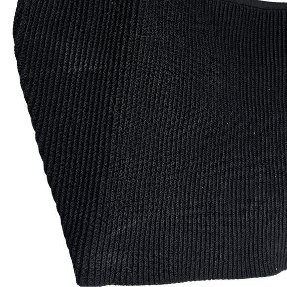 Babaton Ribbed Black Cropped Camisole Top - Picture 3 of 6